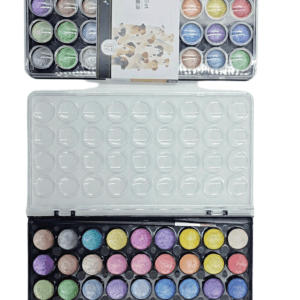 Color Semi-Dry Metallic Watercolor Plastic Box Set